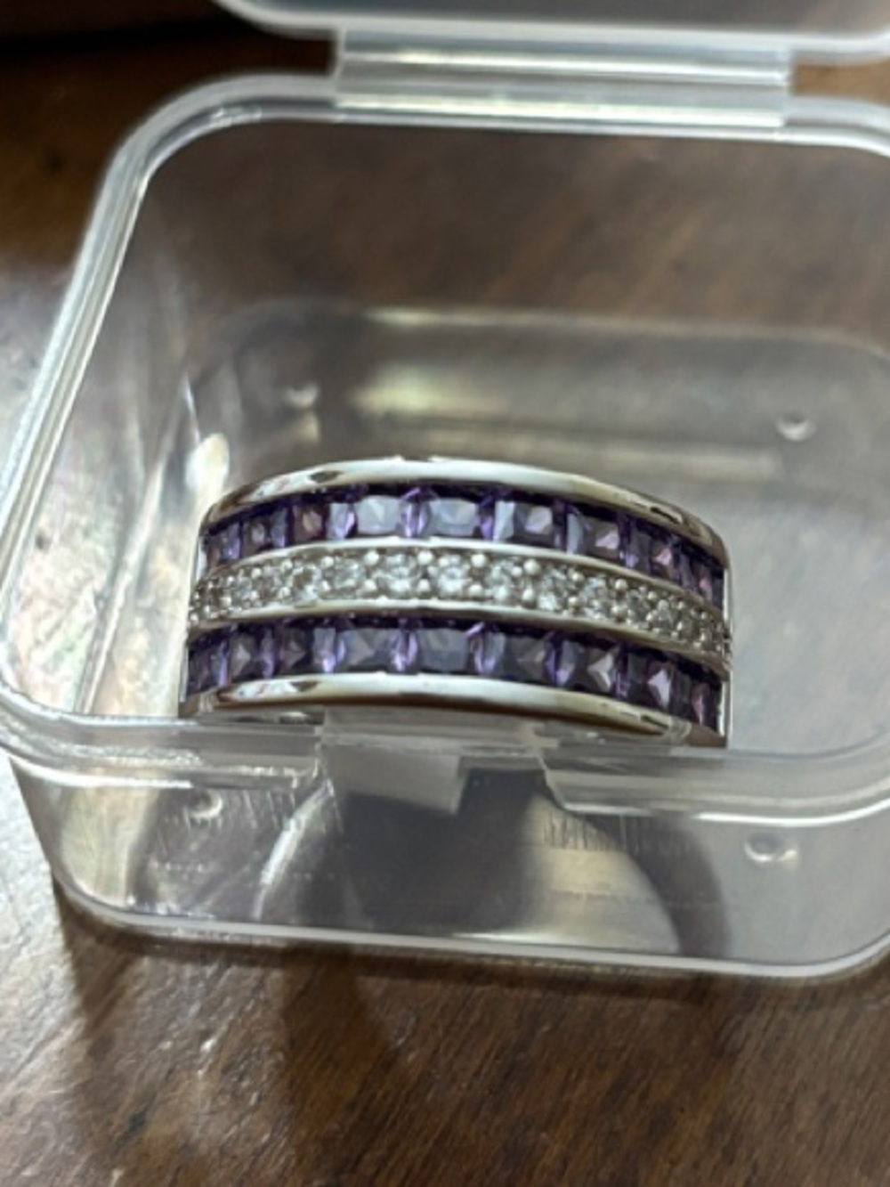 BP “I Am The Moment” ring.  Lavender Topaz & Cubic Zirconia. Rhodium plating.